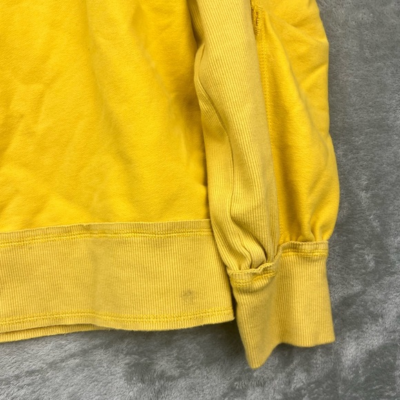 Free People In the Clouds Sweatshirt Quarter Zip Pullover Yellow Cozy Sz Small - Picture 6 of 13